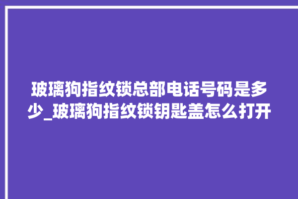 玻璃狗指纹锁总部电话号码是多少_玻璃狗指纹锁钥匙盖怎么打开 。玻璃