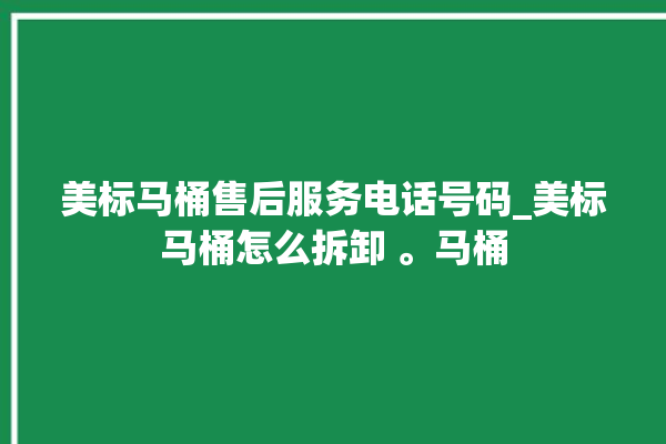 美标马桶售后服务电话号码_美标马桶怎么拆卸 。马桶