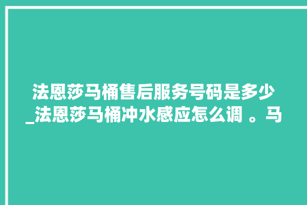 法恩莎马桶售后服务号码是多少_法恩莎马桶冲水感应怎么调 。马桶