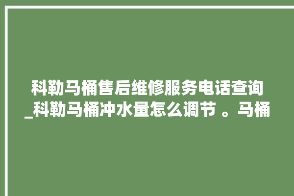 科勒马桶售后维修服务电话查询_科勒马桶冲水量怎么调节 。马桶