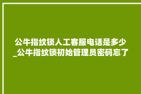 公牛指纹锁人工客服电话是多少_公牛指纹锁初始管理员密码忘了 。公牛