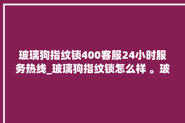 玻璃狗指纹锁400客服24小时服务热线_玻璃狗指纹锁怎么样 。玻璃