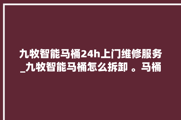 九牧智能马桶24h上门维修服务_九牧智能马桶怎么拆卸 。马桶