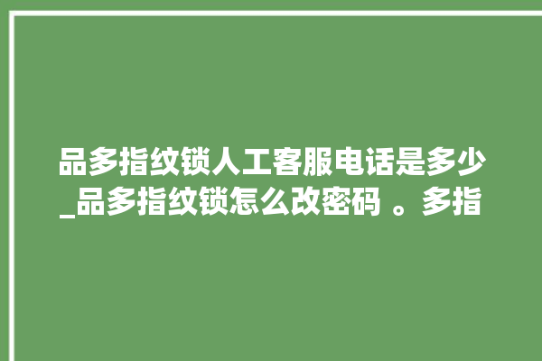 品多指纹锁人工客服电话是多少_品多指纹锁怎么改密码 。多指