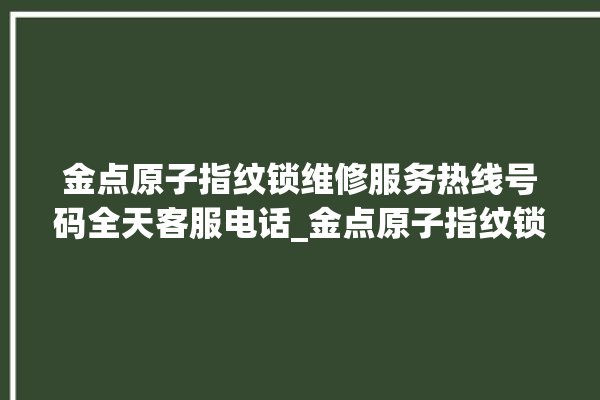 金点原子指纹锁维修服务热线号码全天客服电话_金点原子指纹锁说明书图解 。原子