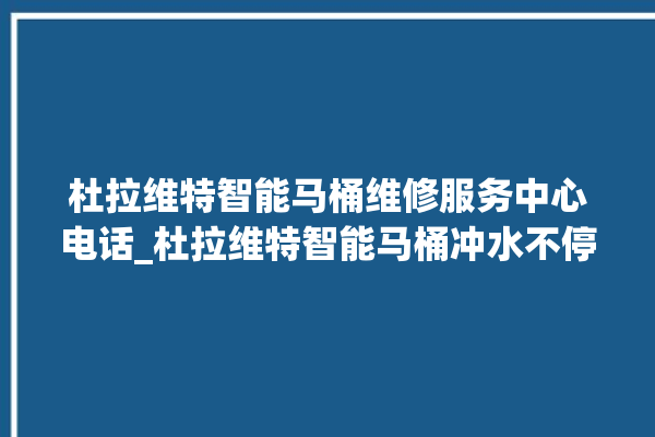 杜拉维特智能马桶维修服务中心电话_杜拉维特智能马桶冲水不停 。马桶