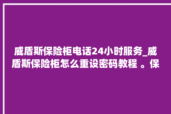 威盾斯保险柜电话24小时服务_威盾斯保险柜怎么重设密码教程 。保险柜