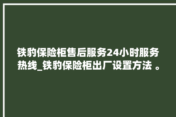 铁豹保险柜售后服务24小时服务热线_铁豹保险柜出厂设置方法 。保险柜