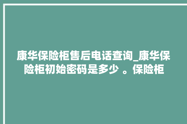 康华保险柜售后电话查询_康华保险柜初始密码是多少 。保险柜