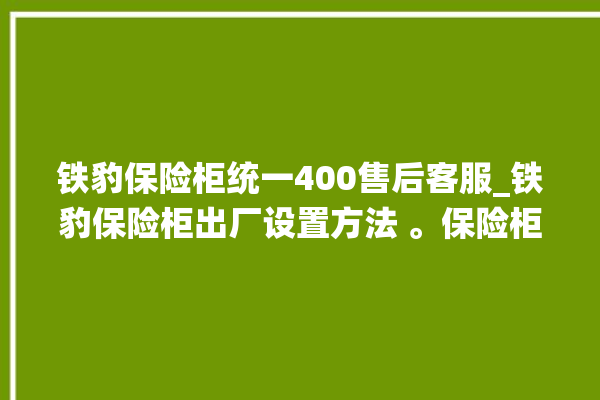 铁豹保险柜统一400售后客服_铁豹保险柜出厂设置方法 。保险柜