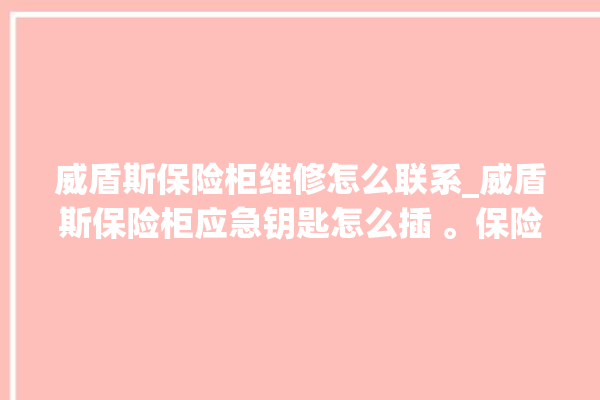 威盾斯保险柜维修怎么联系_威盾斯保险柜应急钥匙怎么插 。保险柜