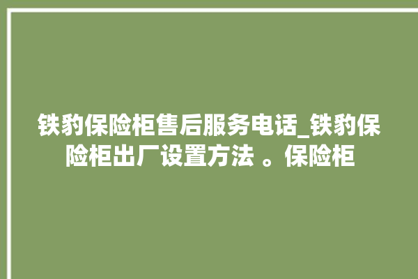 铁豹保险柜售后服务电话_铁豹保险柜出厂设置方法 。保险柜