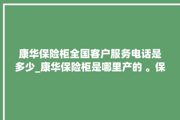 康华保险柜全国客户服务电话是多少_康华保险柜是哪里产的 。保险柜