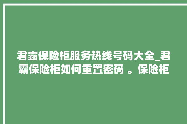 君霸保险柜服务热线号码大全_君霸保险柜如何重置密码 。保险柜