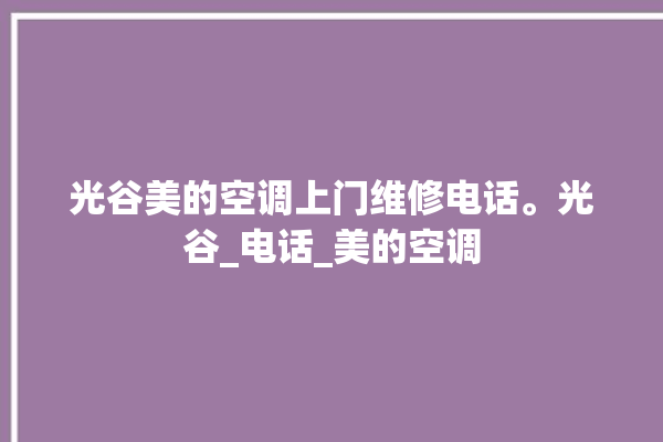 光谷美的空调上门维修电话。光谷_电话_美的空调