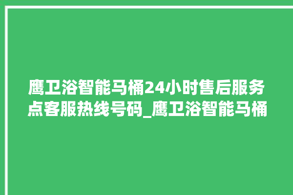 鹰卫浴智能马桶24小时售后服务点客服热线号码_鹰卫浴智能马桶冲水不停 。马桶