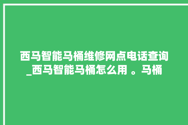 西马智能马桶维修网点电话查询_西马智能马桶怎么用 。马桶