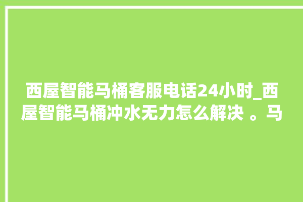 西屋智能马桶客服电话24小时_西屋智能马桶冲水无力怎么解决 。马桶