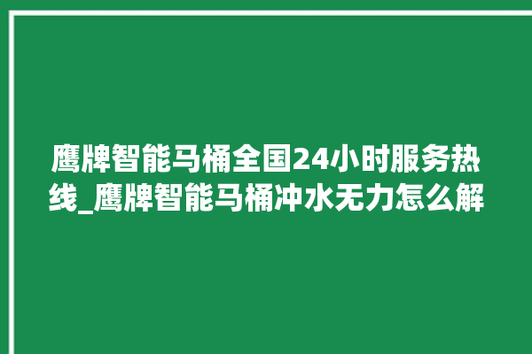 鹰牌智能马桶全国24小时服务热线_鹰牌智能马桶冲水无力怎么解决 。马桶