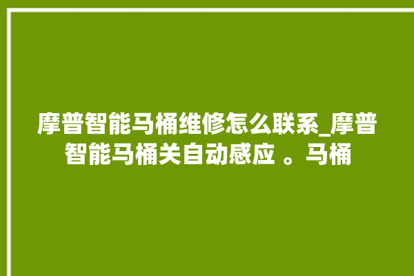 摩普智能马桶维修怎么联系_摩普智能马桶关自动感应 。马桶