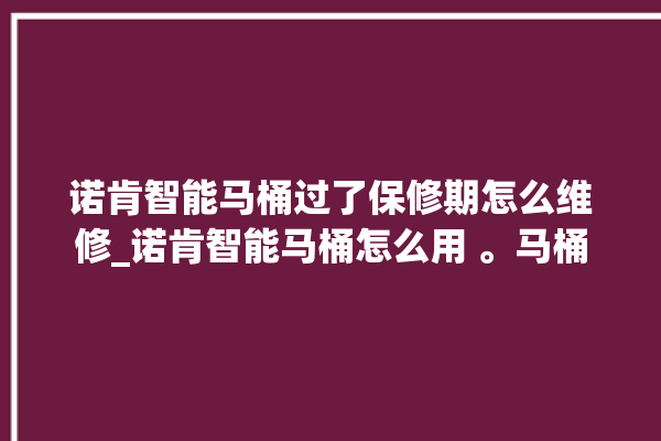 诺肯智能马桶过了保修期怎么维修_诺肯智能马桶怎么用 。马桶