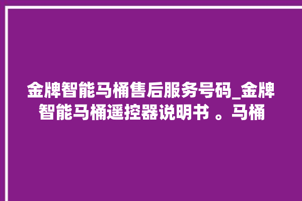 金牌智能马桶售后服务号码_金牌智能马桶遥控器说明书 。马桶