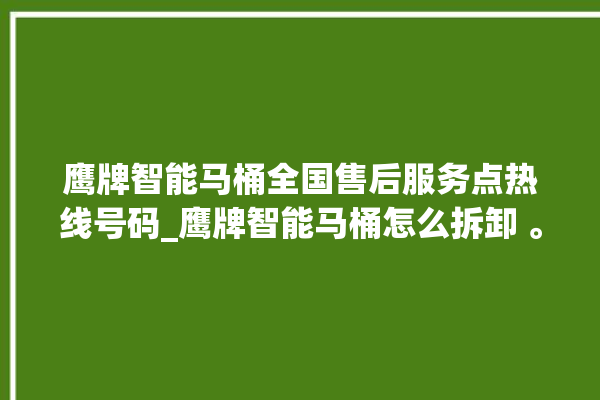 鹰牌智能马桶全国售后服务点热线号码_鹰牌智能马桶怎么拆卸 。马桶