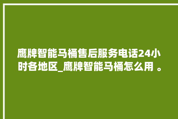 鹰牌智能马桶售后服务电话24小时各地区_鹰牌智能马桶怎么用 。马桶