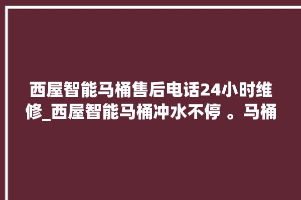 西屋智能马桶售后电话24小时维修_西屋智能马桶冲水不停 。马桶