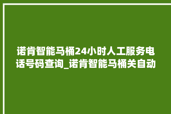 诺肯智能马桶24小时人工服务电话号码查询_诺肯智能马桶关自动感应 。马桶