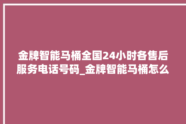 金牌智能马桶全国24小时各售后服务电话号码_金牌智能马桶怎么拆卸 。马桶