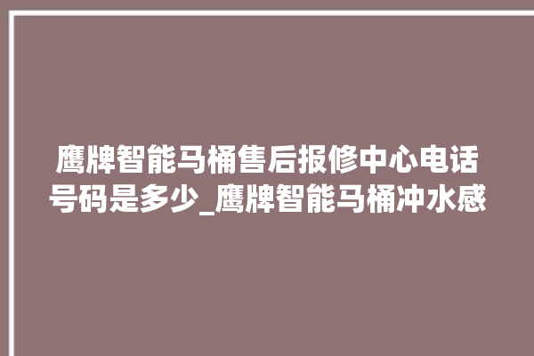 鹰牌智能马桶售后报修中心电话号码是多少_鹰牌智能马桶冲水感应怎么调 。马桶