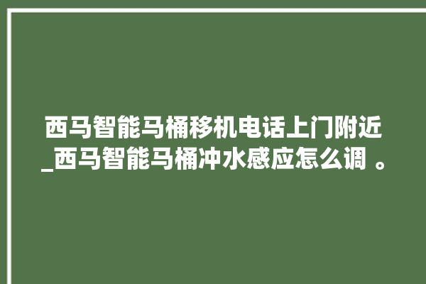 西马智能马桶移机电话上门附近_西马智能马桶冲水感应怎么调 。马桶