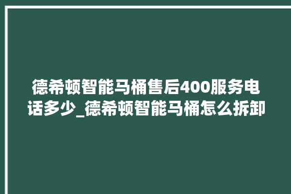 德希顿智能马桶售后400服务电话多少_德希顿智能马桶怎么拆卸 。马桶