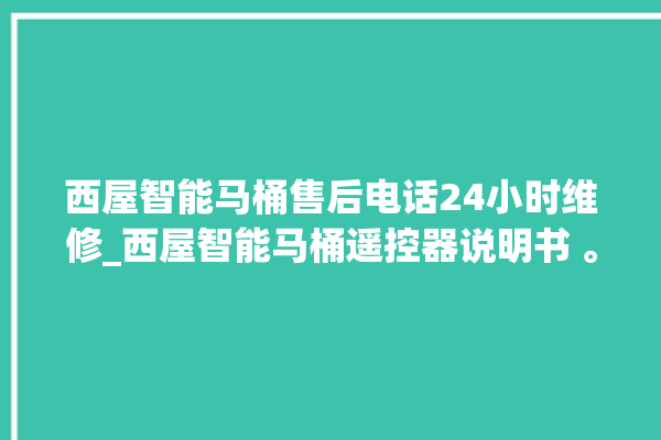 西屋智能马桶售后电话24小时维修_西屋智能马桶遥控器说明书 。马桶