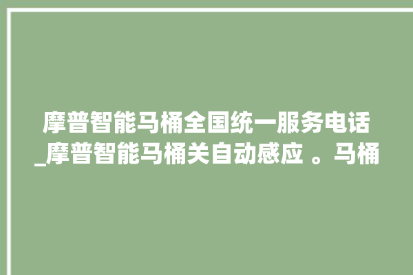 摩普智能马桶全国统一服务电话_摩普智能马桶关自动感应 。马桶