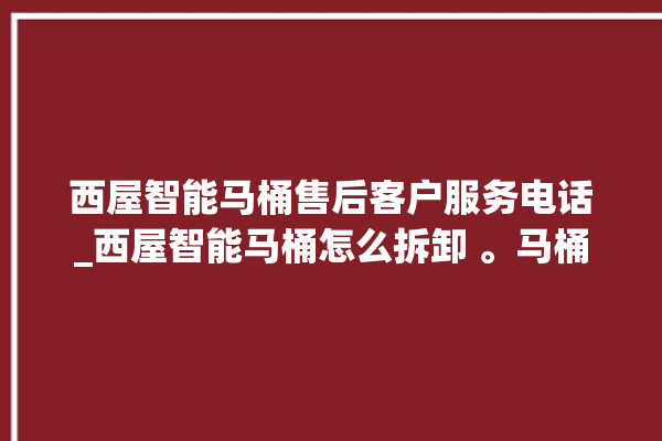 西屋智能马桶售后客户服务电话_西屋智能马桶怎么拆卸 。马桶