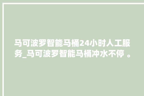 马可波罗智能马桶24小时人工服务_马可波罗智能马桶冲水不停 。马可波罗