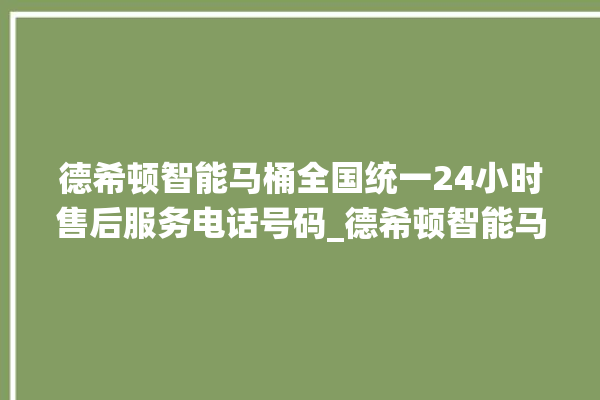 德希顿智能马桶全国统一24小时售后服务电话号码_德希顿智能马桶怎么用 。马桶