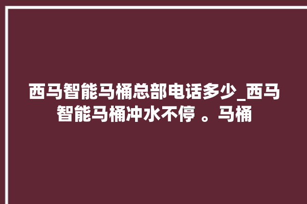 西马智能马桶总部电话多少_西马智能马桶冲水不停 。马桶