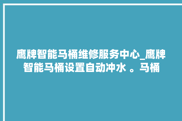 鹰牌智能马桶维修服务中心_鹰牌智能马桶设置自动冲水 。马桶