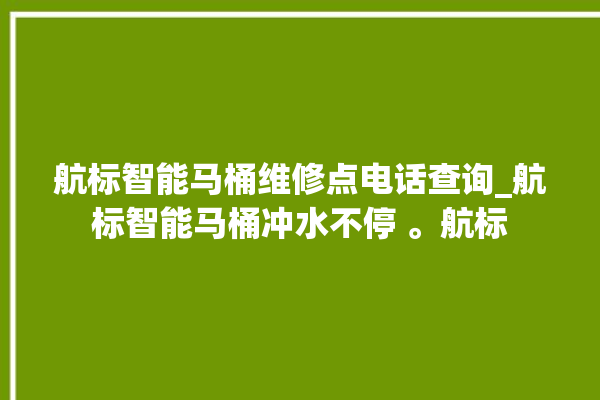 航标智能马桶维修点电话查询_航标智能马桶冲水不停 。航标