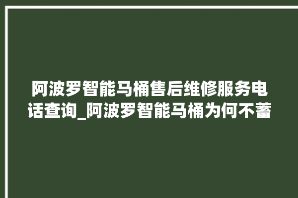 阿波罗智能马桶售后维修服务电话查询_阿波罗智能马桶为何不蓄水 。阿波罗