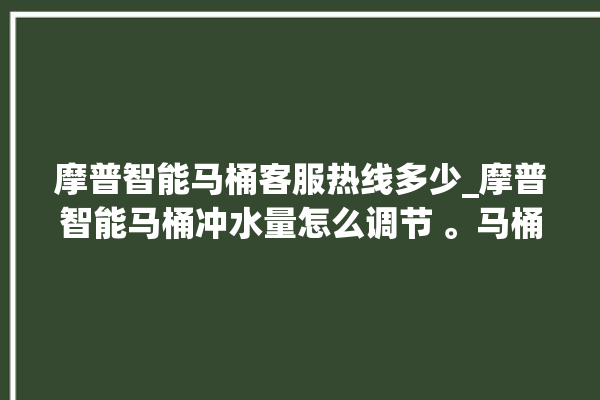 摩普智能马桶客服热线多少_摩普智能马桶冲水量怎么调节 。马桶