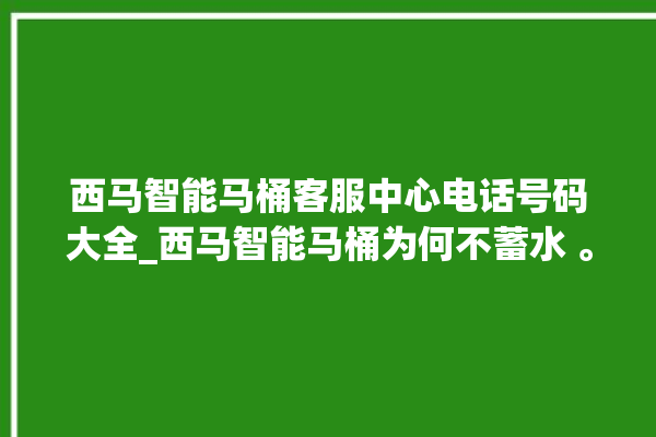 西马智能马桶客服中心电话号码大全_西马智能马桶为何不蓄水 。马桶