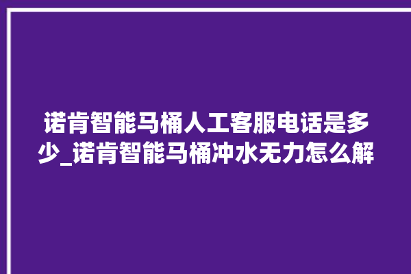 诺肯智能马桶人工客服电话是多少_诺肯智能马桶冲水无力怎么解决 。马桶