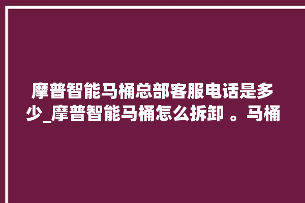 摩普智能马桶总部客服电话是多少_摩普智能马桶怎么拆卸 。马桶