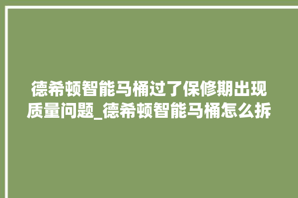 德希顿智能马桶过了保修期出现质量问题_德希顿智能马桶怎么拆卸 。马桶