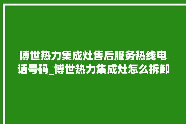 博世热力集成灶售后服务热线电话号码_博世热力集成灶怎么拆卸 。热力