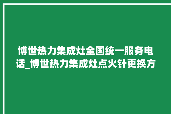 博世热力集成灶全国统一服务电话_博世热力集成灶点火针更换方法 。热力